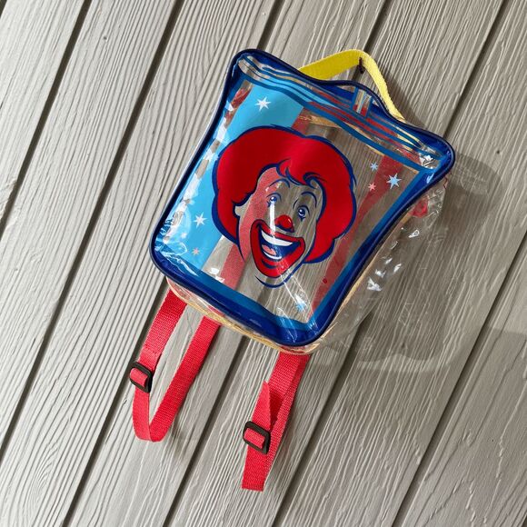 Vintage Ronald McDonald Soda Cup Backpack Mint 80s McDonald’s Promo Collectible - Picture 2 of 10